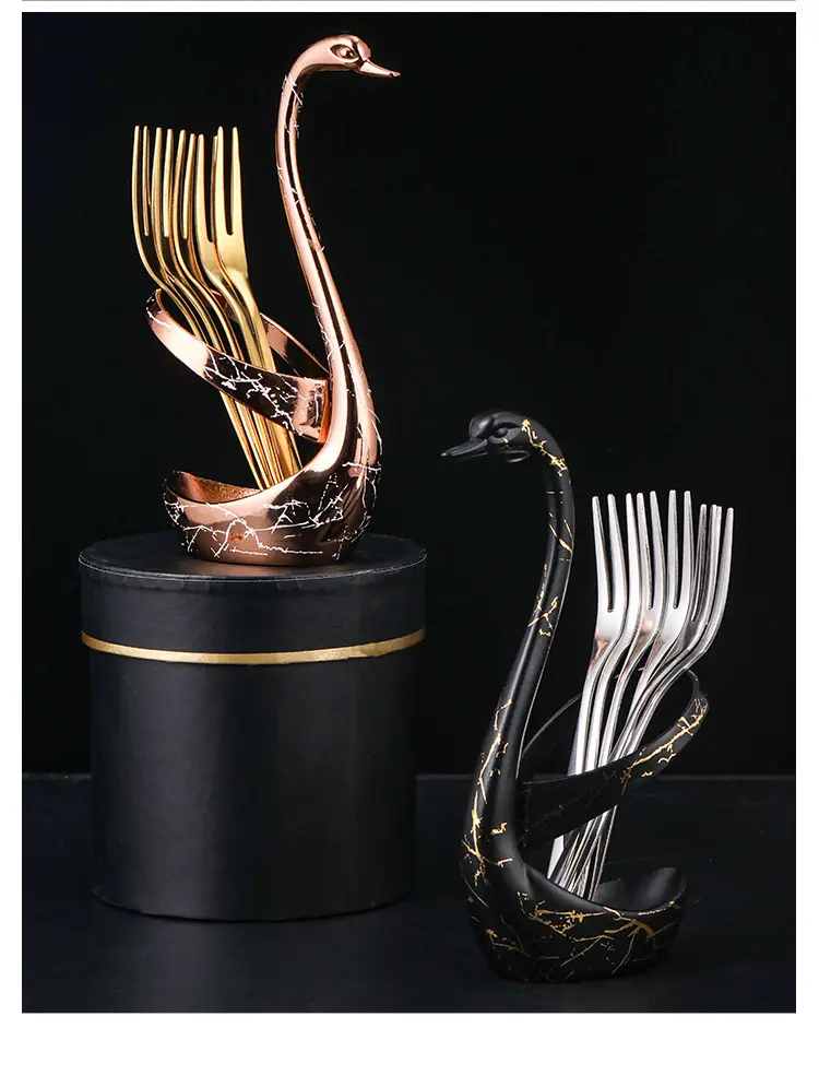 304 Stainless Steel Cygnus Tableware Set Gold 20.5cm — feature 18