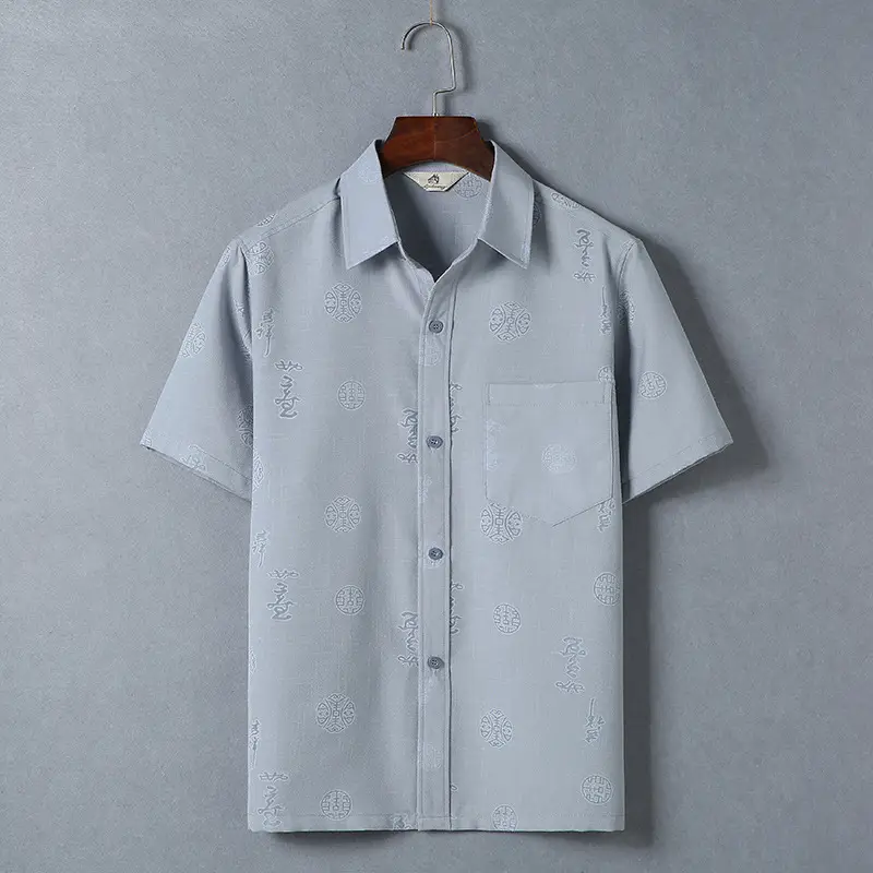 Middle-aged Tang Suit Short Sleeve Linen Chinese Style - Image 5