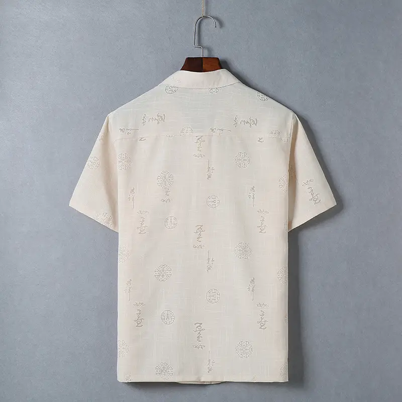 Middle-aged Tang Suit Short Sleeve Linen Chinese Style - Image 7