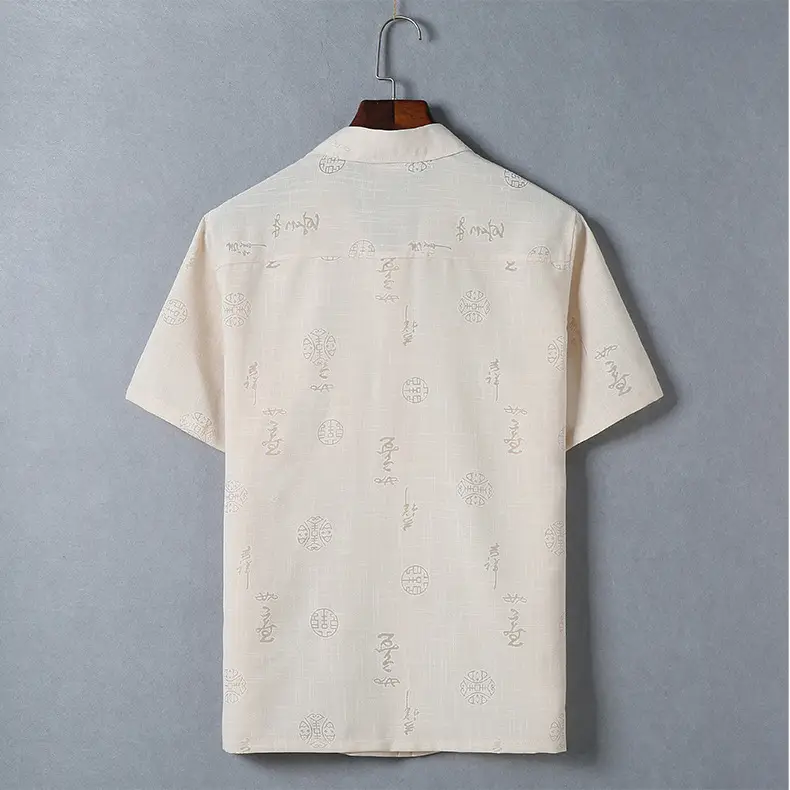 Middle-aged Tang Suit Short Sleeve Linen Chinese Style — feature 7