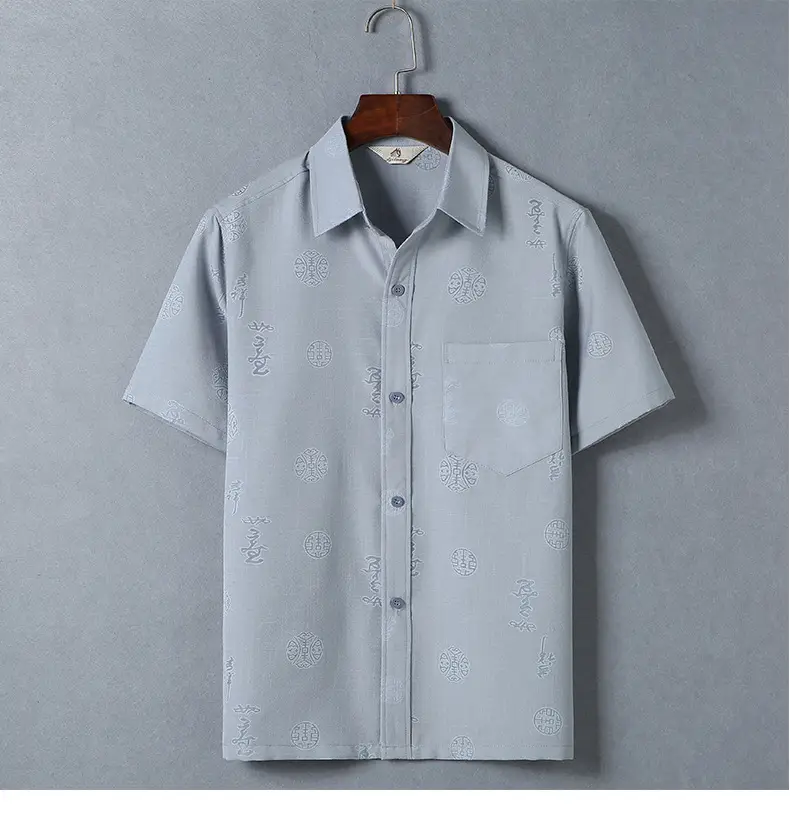 Middle-aged Tang Suit Short Sleeve Linen Chinese Style — feature 9
