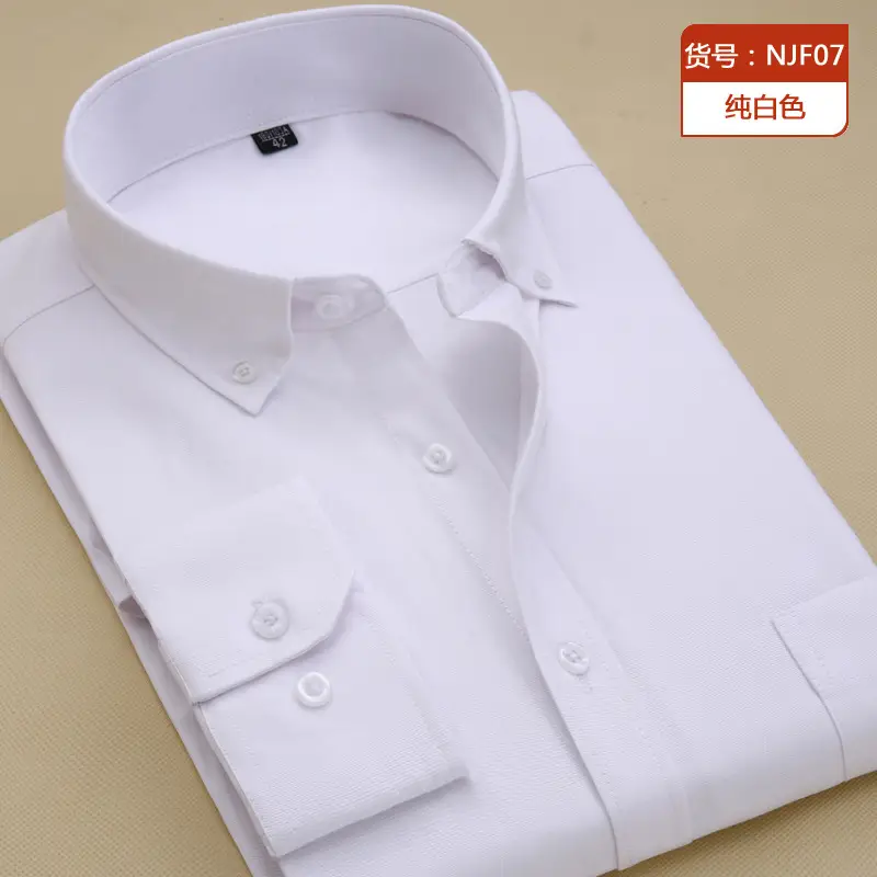 Men's Blue Oxford Shirt with Button Details - Image 2