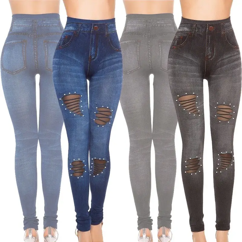 Seamless Cotton Leggings with Hollow Knee Detail