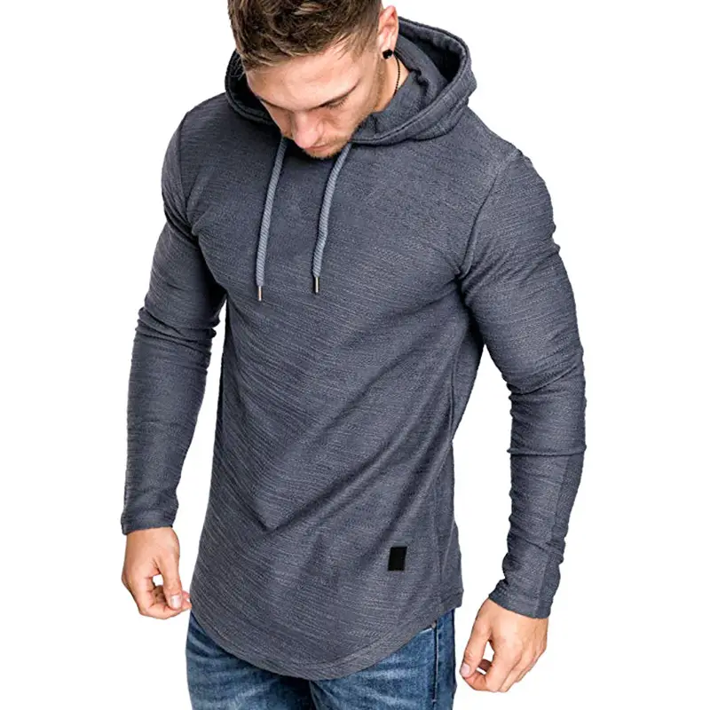 Men Black Hooded T-Shirt Short Sleeve Fit - Image 6