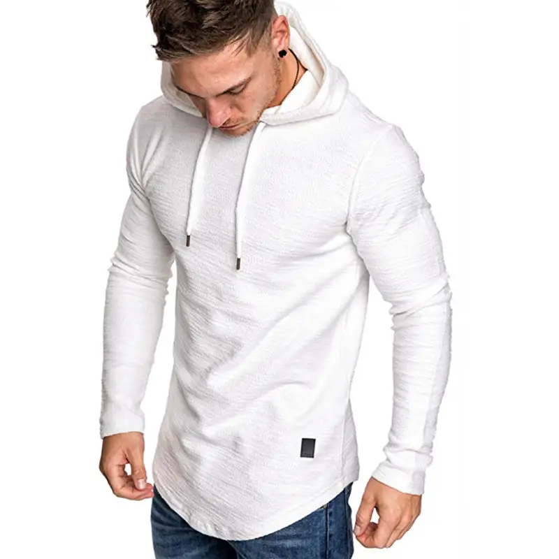 Men Black Hooded T-Shirt Short Sleeve Fit - Image 7