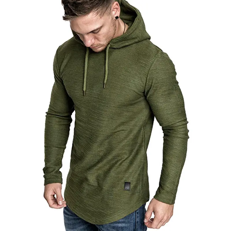 Men Black Hooded T-Shirt Short Sleeve Fit - Image 9