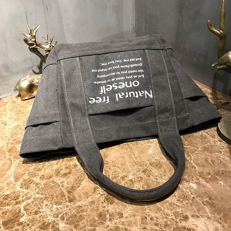 2019 Korean Style Women's Canvas Shoulder Bag Red - Image 6