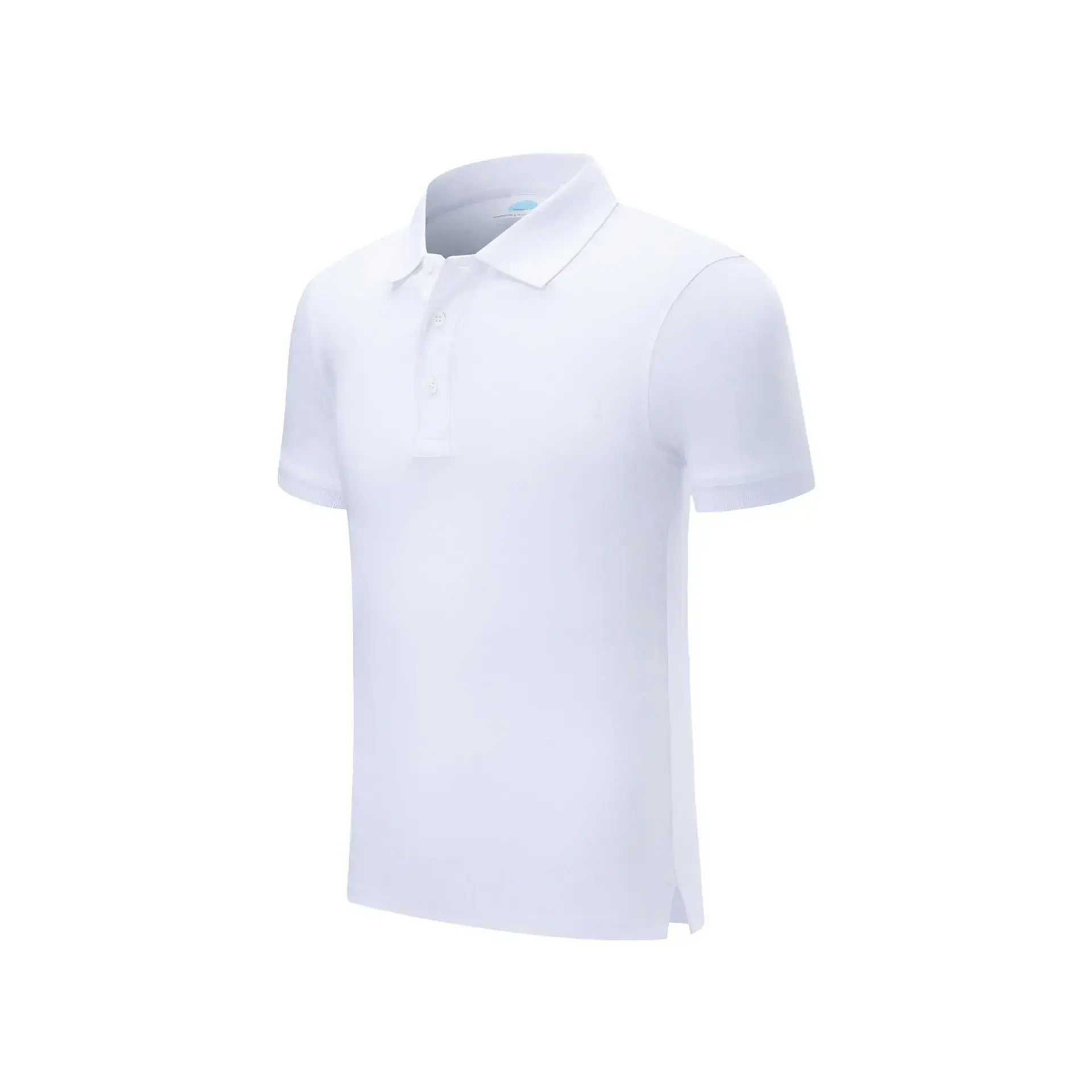 Men White Polo T-Shirt with Logo Print - Image 12