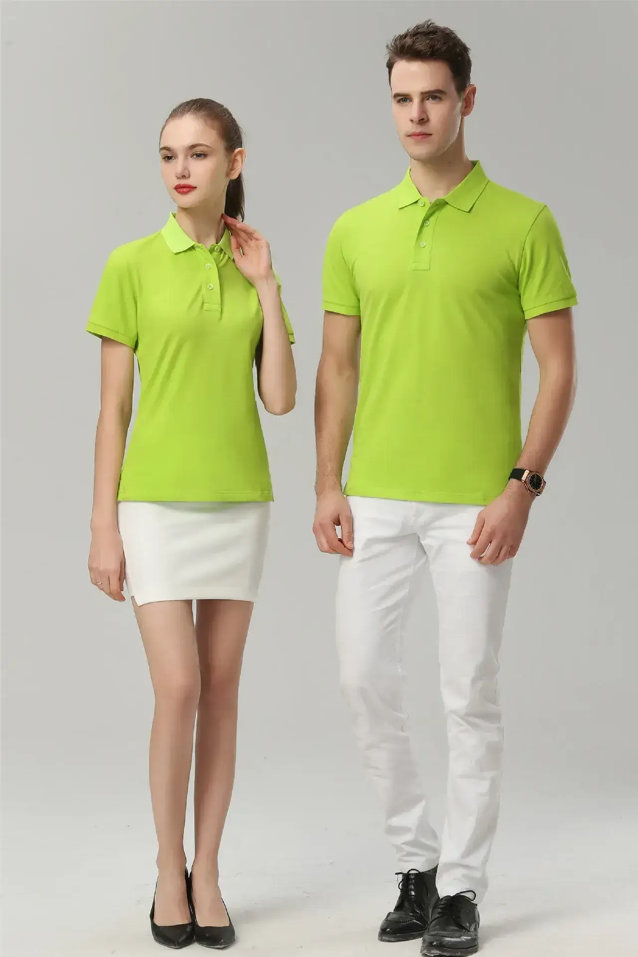 Men White Polo T-Shirt with Logo Print - Image 8