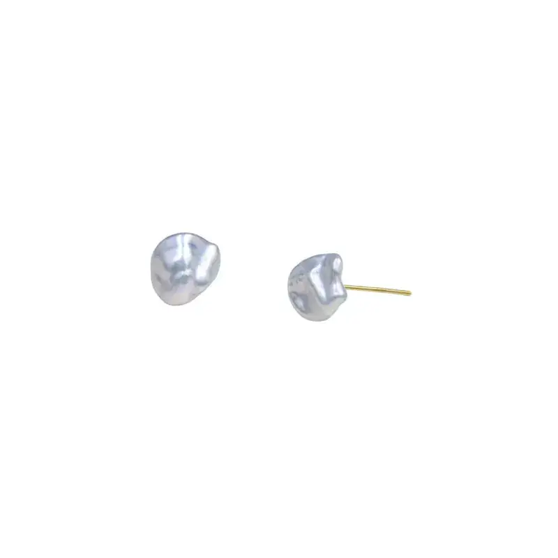 Aurora Baroque Pearl Keshi Earrings 925 Silver - Image 3