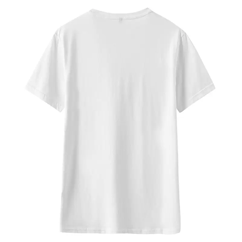 Unisex Cartoon Print Cotton T-Shirt White 2025