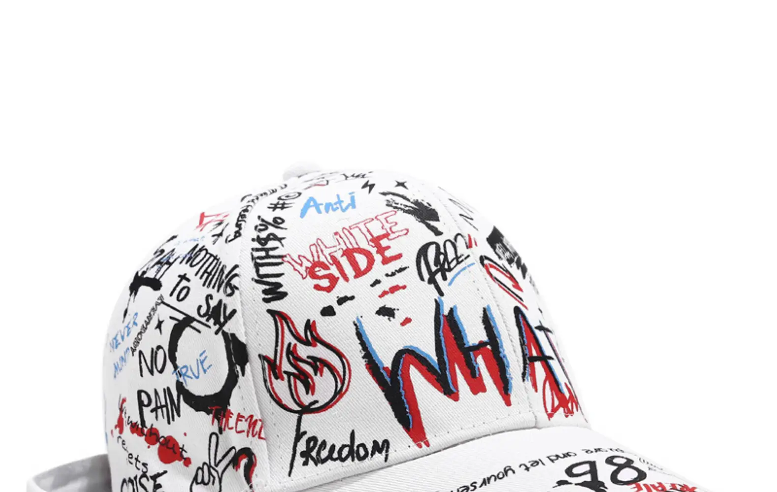 Graffiti Baseball Cap Black Korean Style Unisex — feature 18