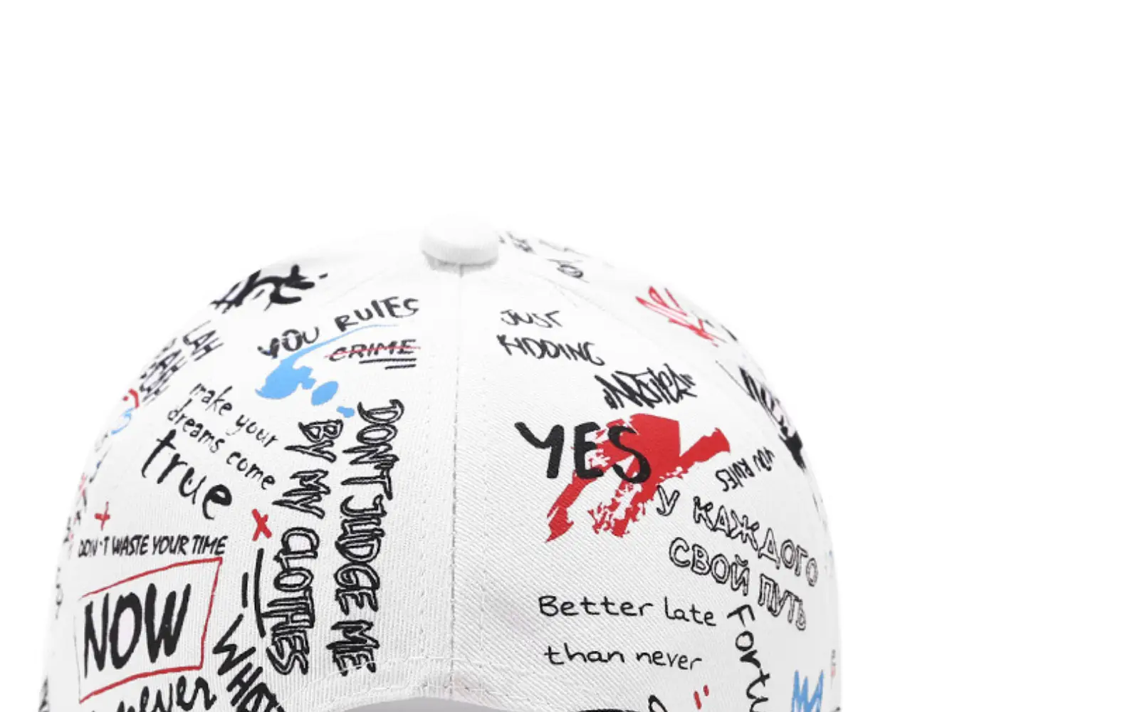 Graffiti Baseball Cap Black Korean Style Unisex — feature 20