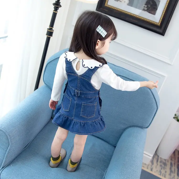 Girls Denim Skirt Suit Set 2 Baby Clothes Princess 1 Year Old - Image 3
