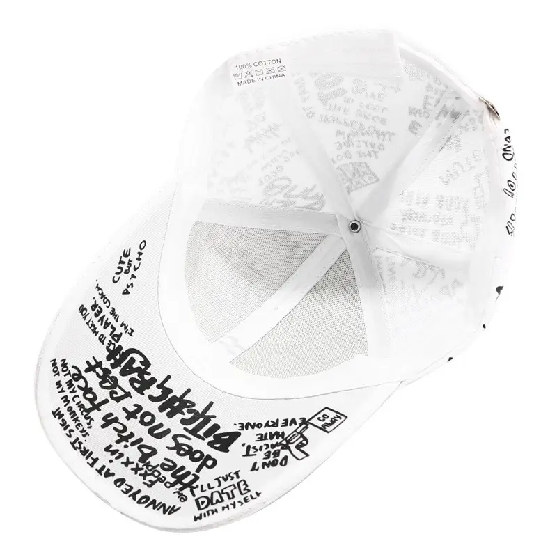 Red Korean Style Graffiti Cap Unisex Casual Duckbill - Image 7