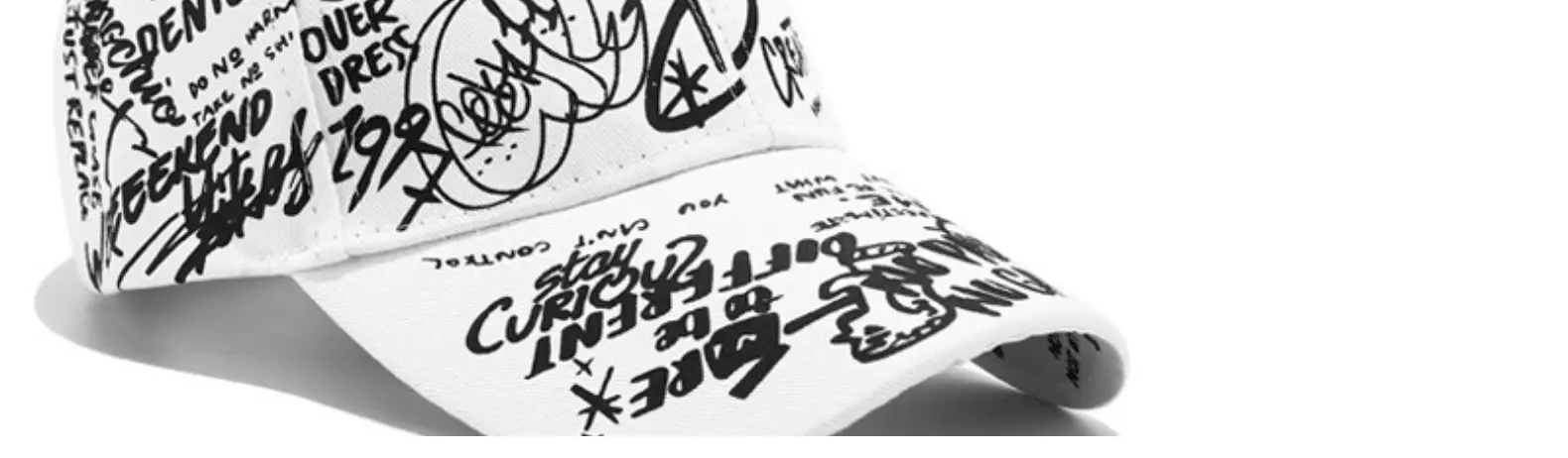 Red Korean Style Graffiti Cap Unisex Casual Duckbill — feature 16