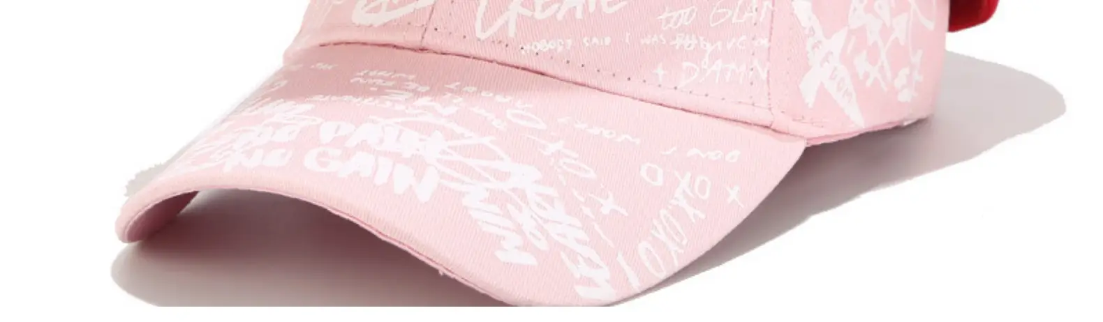 Red Korean Style Graffiti Cap Unisex Casual Duckbill — feature 18