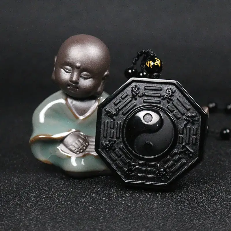 Obsidian Dragon Phoenix Necklace for Men Women Factory Outlet - Image 2