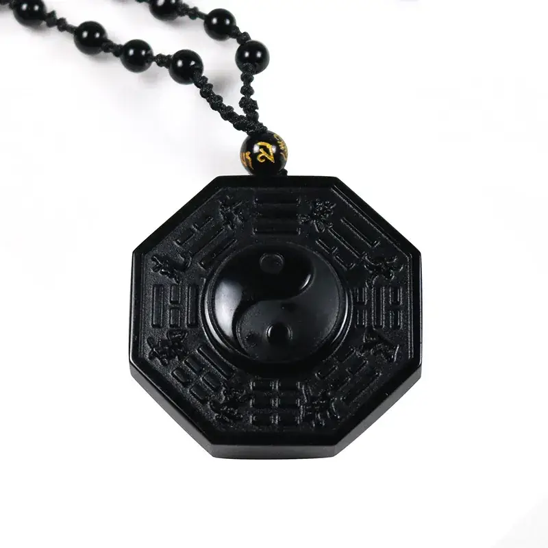 Obsidian Dragon Phoenix Necklace for Men Women Factory Outlet - Image 5