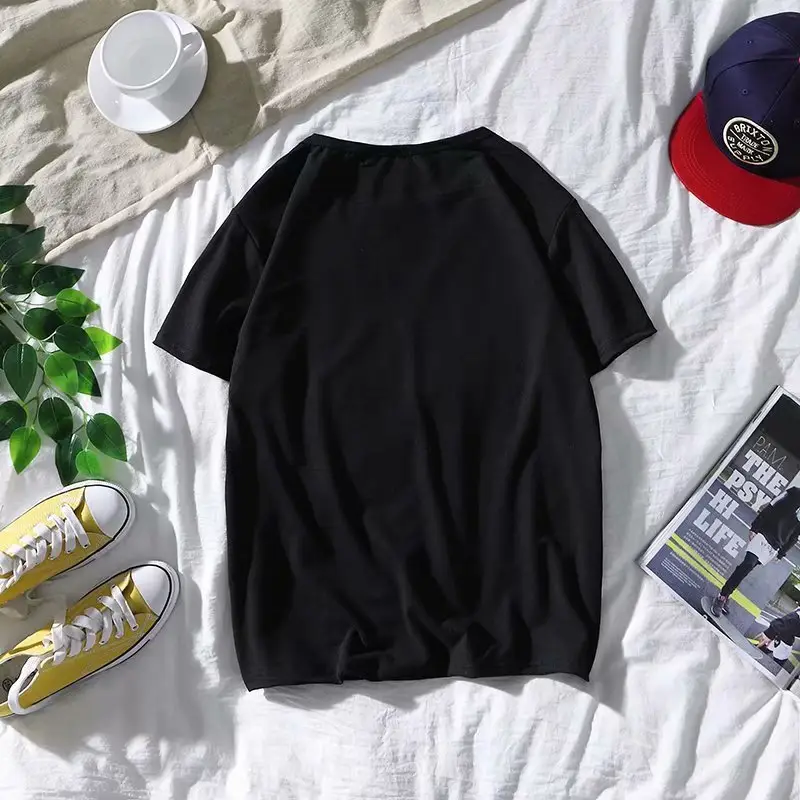 Men's White Loose Sleeve T-Shirt Summer Casual — feature 27