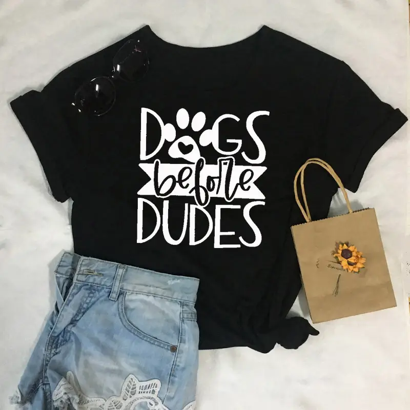Unisex Dog's Before Dudes Tee White Short Sleeve - Image 3