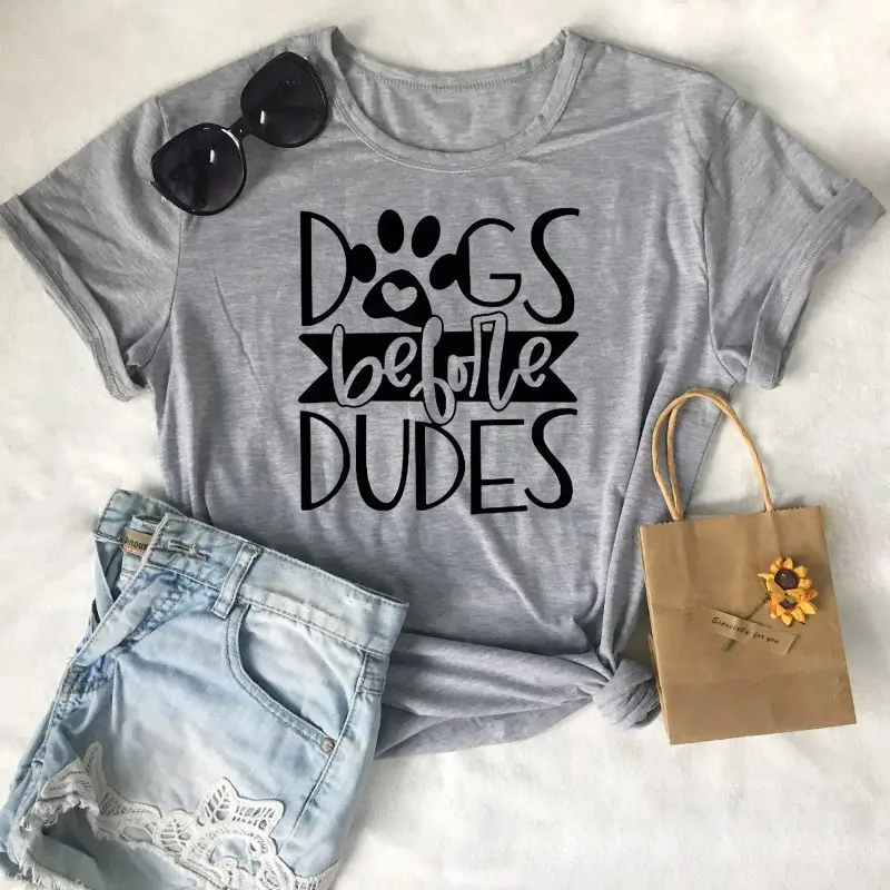 Unisex Dog's Before Dudes Tee White Short Sleeve - Image 4