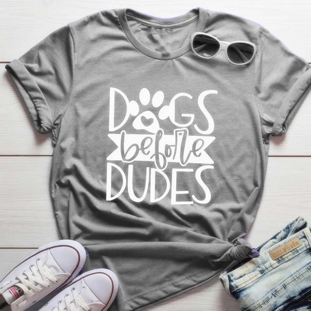 Unisex Dog's Before Dudes Tee White Short Sleeve - Image 5