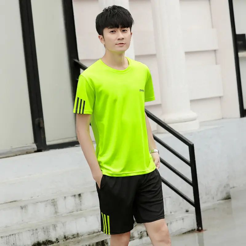 Men Black Adidas Shorts T-Shirt Set Summer Casual - Image 5