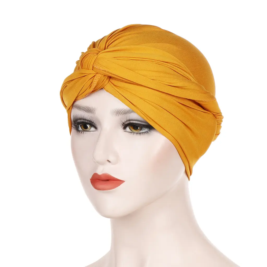 Muslim Headscarf Tan Solid Color Wrap - Image 12