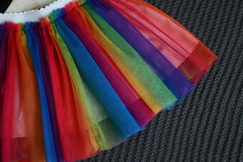 Girls Rainbow Skirt T-Shirt Set Summer 2024 — feature 13