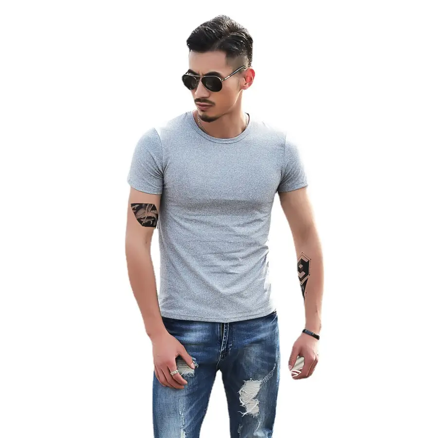 Men Maroon Slim Fit T-Shirt Summer Wear - Image 31