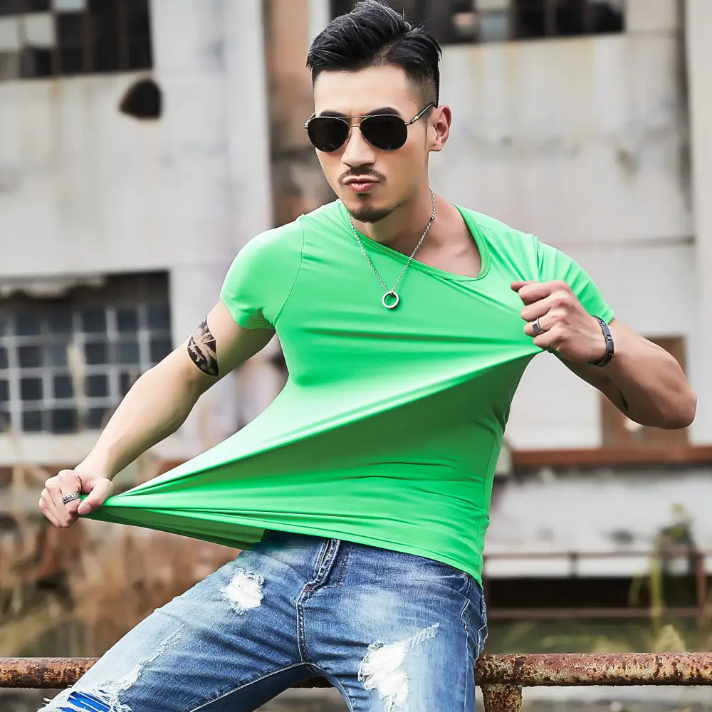 Men Maroon Slim Fit T-Shirt Summer Wear - Image 12