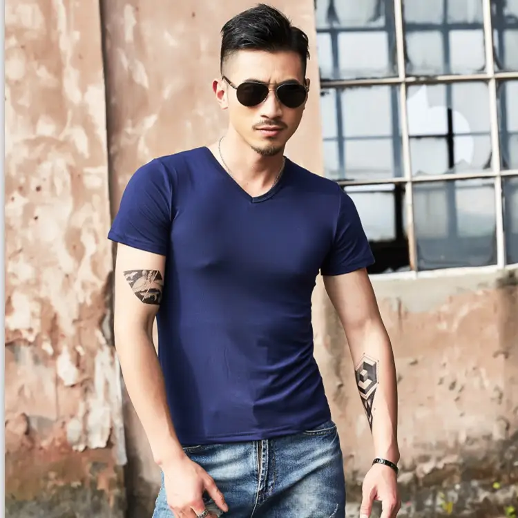 Men Maroon Slim Fit T-Shirt Summer Wear - Image 15
