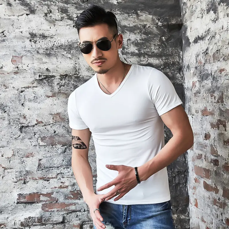 Men Maroon Slim Fit T-Shirt Summer Wear - Image 18
