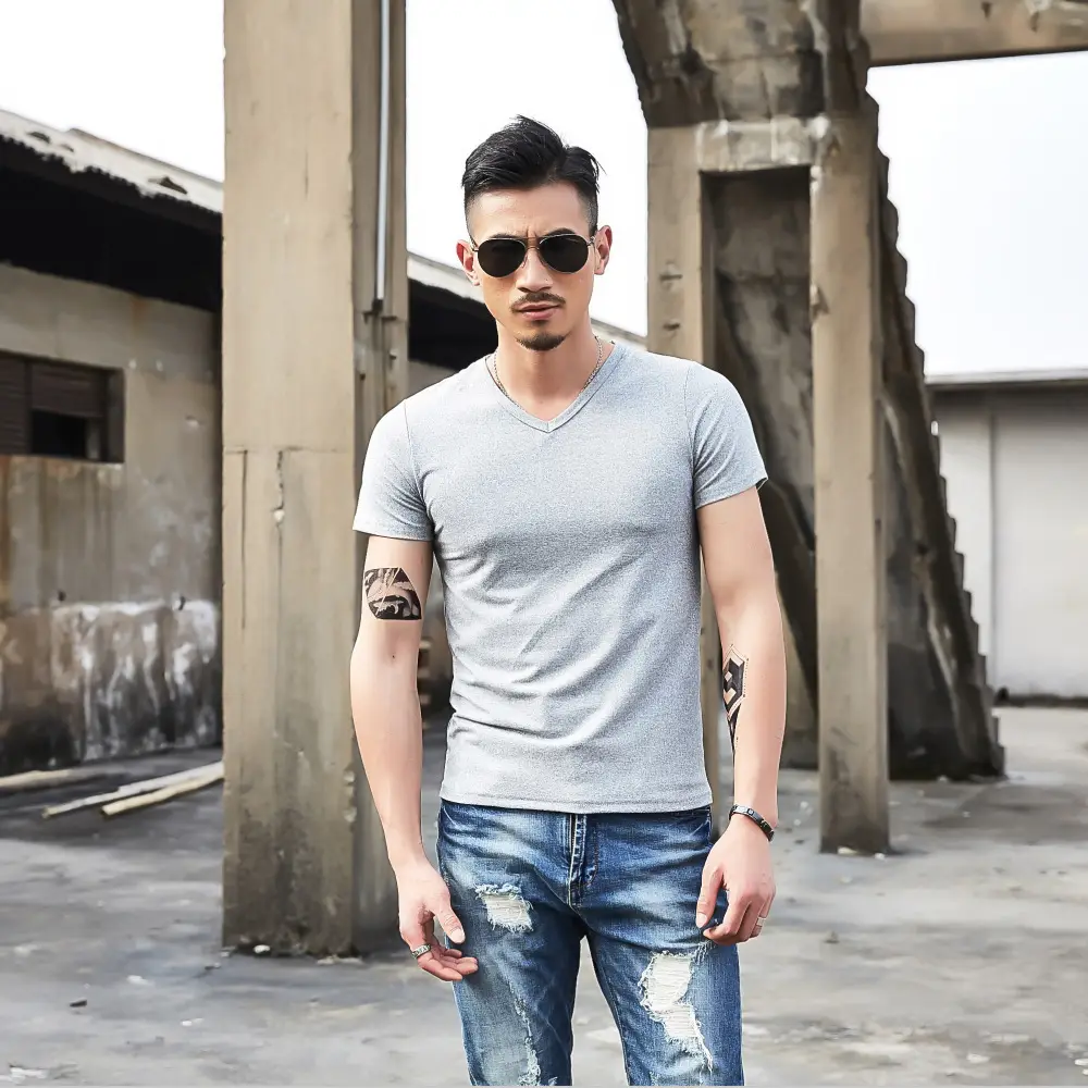 Men Maroon Slim Fit T-Shirt Summer Wear - Image 20
