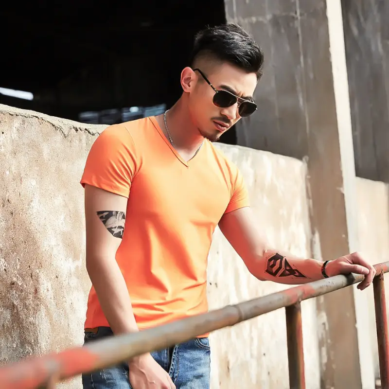 Men Maroon Slim Fit T-Shirt Summer Wear - Image 23