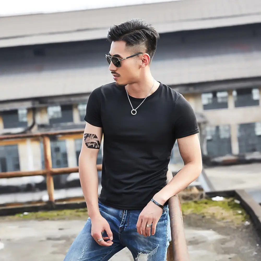 Men Maroon Slim Fit T-Shirt Summer Wear - Image 4