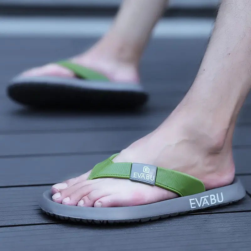2023 Black EVA Rubber Summer Flip Flops for Men Vietnam