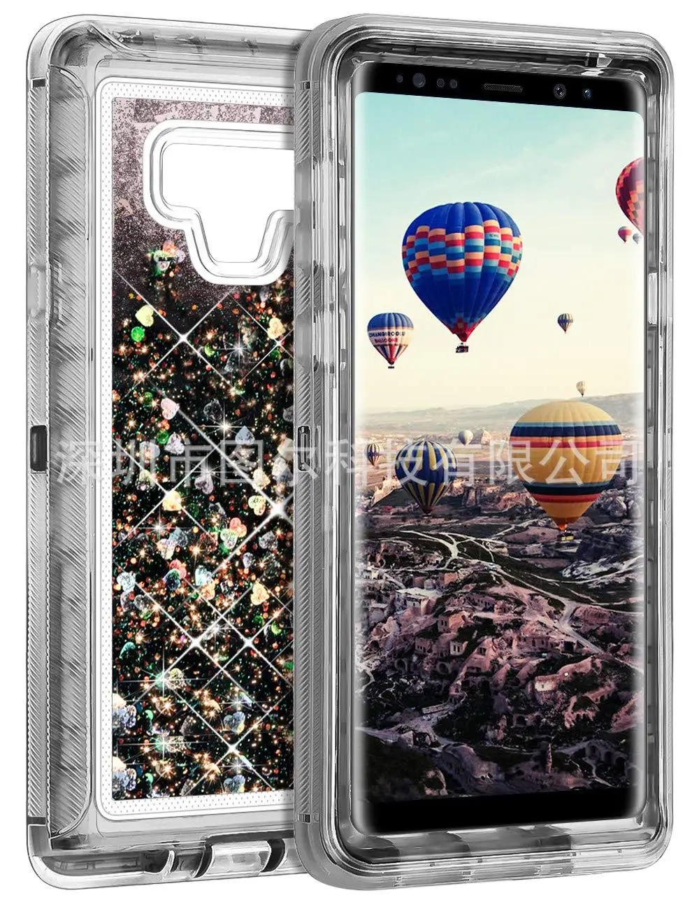 Samsung Note 9 S10 Plus Liquid Glitter Protective Case - Image 7