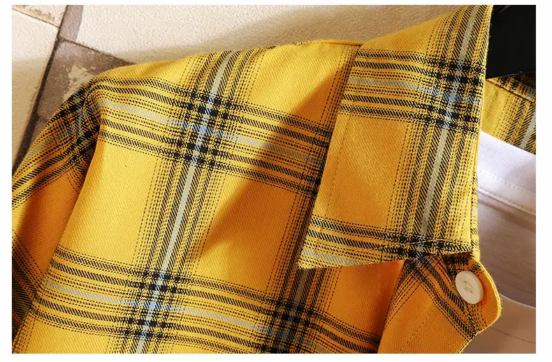 Red Plaid Half Sleeve Shirt for Men Teenager — feature 16