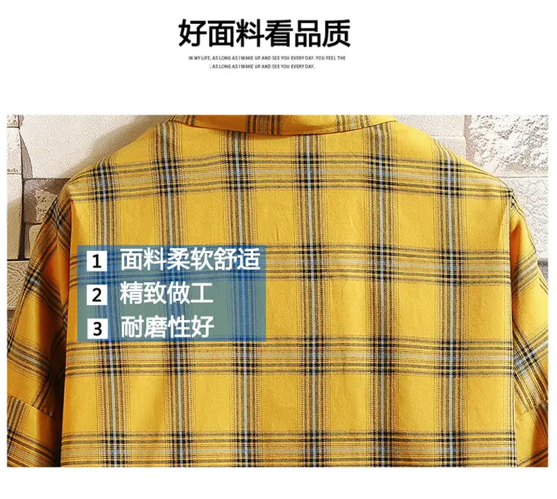 Red Plaid Half Sleeve Shirt for Men Teenager — feature 8