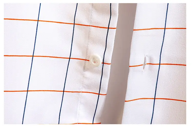 Summer Korean-style Plaid Slim Fit Shirt for Men — feature 17