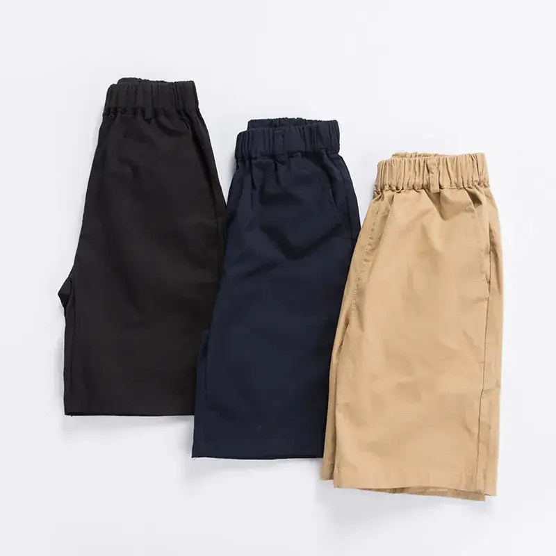 Children's Khaki Fat Shorts with Elastic Waist - Image 5