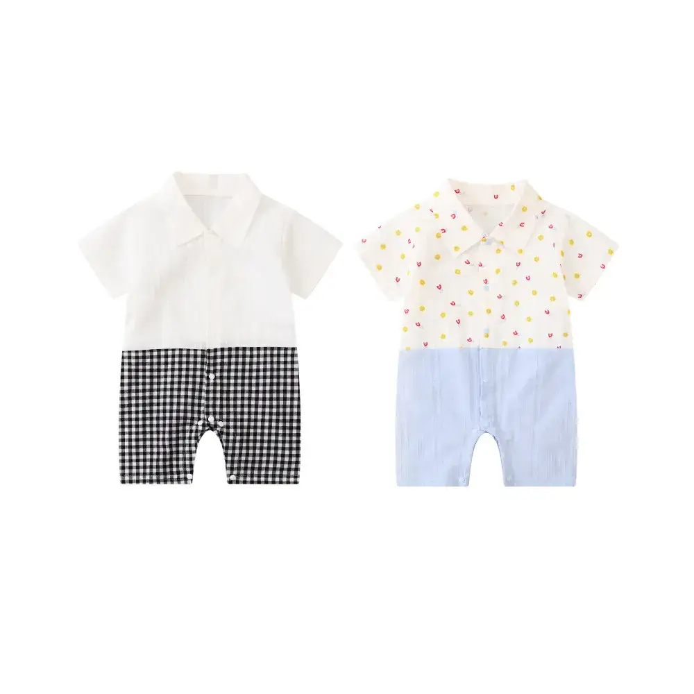 Baby Plaid Shorts & T-Shirt Set Summer Casual - Image 4