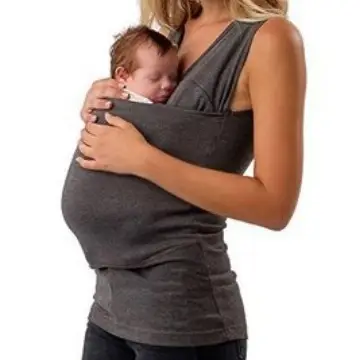 European & American Kangaroo Mom Dad T-Shirt Women's Casual Parent-child Wear - Image 9