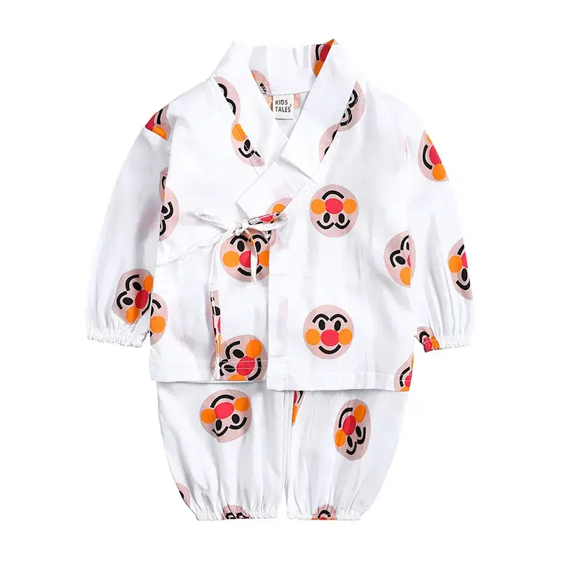 Newborn Heshang Baby Suit Yellow Pink White Spring Summer Casual Home Wear - Image 5
