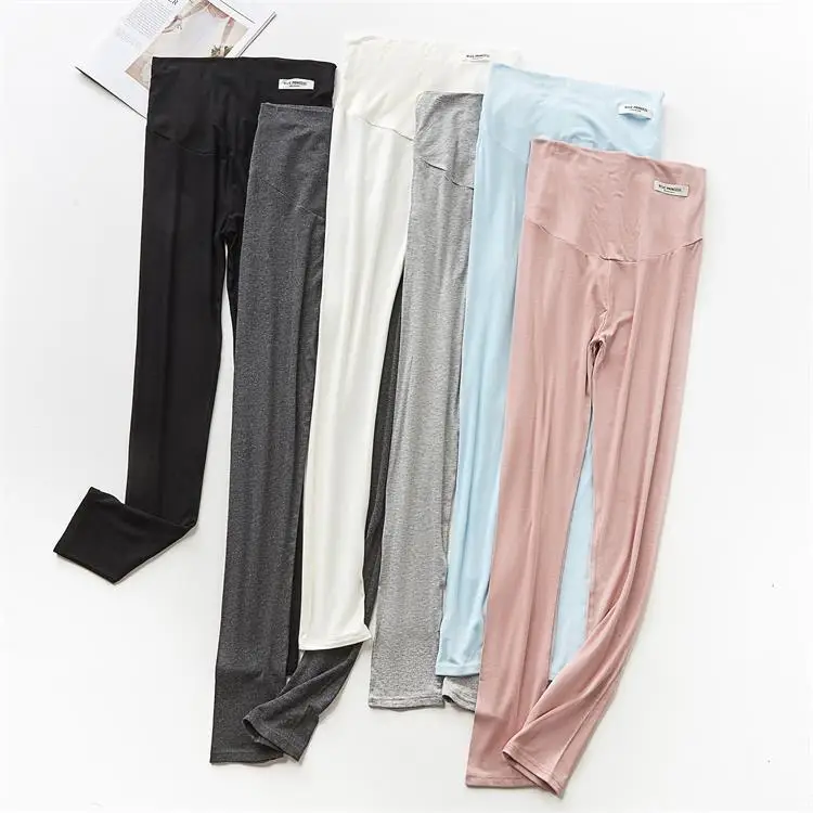 2023 Spring Pregnant Women Modal Leggings Nine Points - Image 2