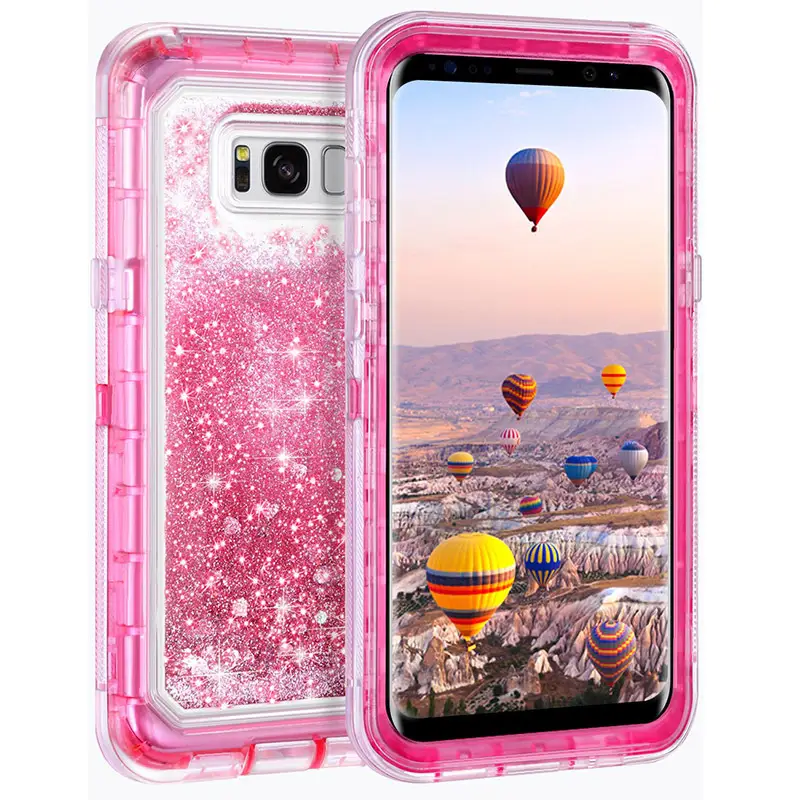 Samsung S10 Note 10 Plus Liquid Quicksand 3-Piece Case - Image 9