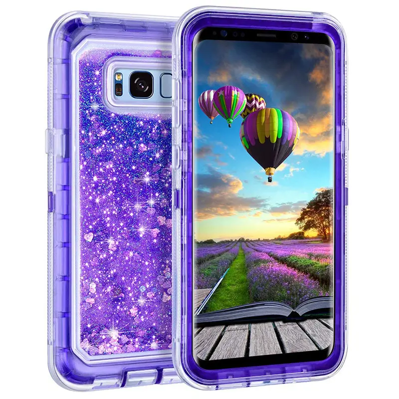 Samsung S10 Note 10 Plus Liquid Quicksand 3-Piece Case - Image 10