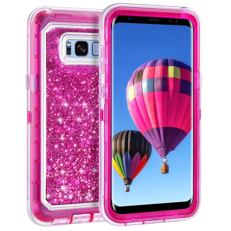 Samsung S10 Note 10 Plus Liquid Quicksand 3-Piece Case - Image 12